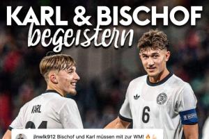 純越級炸魚！德國U21六球大勝馬耳他，比朔夫3球1助，17歲卡爾2球