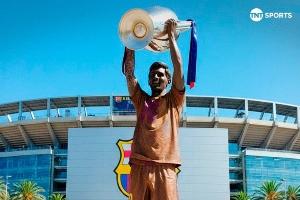 會是什么樣？拉波爾塔稱討論立梅西雕像，TNT體育曬圖暢想