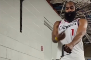 這還加練了？！哈登51分鐘賽后曬訓練視頻：我想永遠走下去！