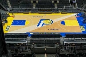 這顏值如何？步行者官方曬出了配套城市版球衣的城市版球場涂裝