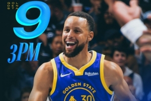 絕對(duì)領(lǐng)域！庫(kù)里生涯47次單場(chǎng)9+三分 比第2至第5名加起來(lái)還多2次