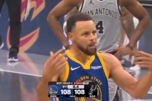 太“變態(tài)”了！庫(kù)里罰球絕殺前示意馬刺主場(chǎng)“再大點(diǎn)聲！”