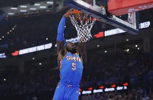 場均7.1分5板！明天雷霆客戰(zhàn)黃蜂 多特因上斜方肌拉傷出戰(zhàn)成疑