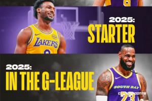 角色互換！24年老詹首發(fā)布朗尼G聯(lián)盟 今天布朗尼首發(fā)老詹在G聯(lián)盟