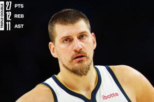 掘金官方兩次搞錯(cuò)！NBA官方修正約基奇數(shù)據(jù)：27分12板11助！