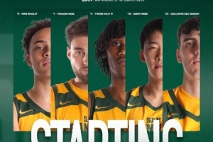 舊金山大學(xué)75-64戰(zhàn)勝布拉德利大學(xué) 王俊杰5分4籃板&趙維倫沒登場