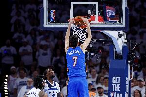 表現(xiàn)活躍！霍姆格倫半場12中6&三分2中1拿到14分6板&搶3個(gè)前場板