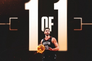 火箭官方：申京昨日砍至少25分10板9助3斷3帽&進(jìn)4+三分 歷史首人