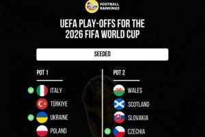 20日抽簽！世預賽附加賽預測分檔：意大利1檔 可能踢瑞典北馬其頓