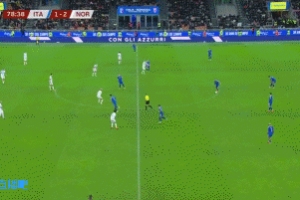 踢不過！巴斯托尼出球被鮑勃攔截 哈蘭德光速雙響，意大利1-3落后