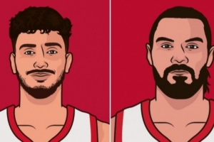 內(nèi)線優(yōu)勢(shì)！申京和亞當(dāng)斯各搶下8個(gè)前場(chǎng)板 魔術(shù)首發(fā)五人共5個(gè)