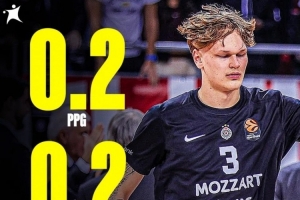 穆里寧表現(xiàn)掙扎！歐籃聯(lián)11場比賽僅出場4次 合計僅得1分！