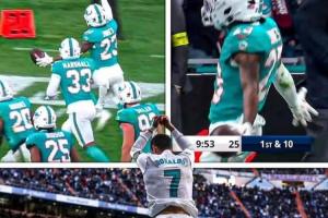 伯納烏再現(xiàn)C羅Siu慶祝！NFL西班牙賽，球員與伯納烏球迷激情同Siu