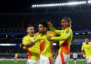 迪亞斯21球位列哥倫比亞隊史射手榜第四，法爾考、J羅前二