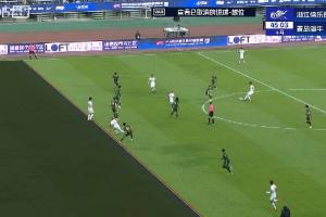 海牛1-1浙江！韋林頓單刀破門，邊裁認(rèn)定越位，但VAR改判不越位