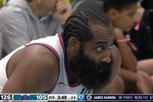 生涯第25次50+！哈登末節(jié)再度登場連續(xù)砍分 55分平聯(lián)盟賽季最高分