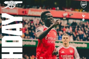 北倫敦德比！阿森納發(fā)布對陣熱刺海報：薩卡、特羅薩德出鏡