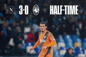 意甲聯(lián)賽上半場(chǎng)結(jié)束時(shí)3球領(lǐng)先，那不勒斯上次做到還是2022年10月