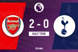 半場-阿森納5分鐘2球暫2-0熱刺 特羅薩德&埃澤破門梅里諾挑傳助攻