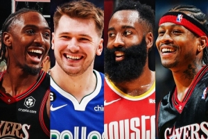 歷史第4個(gè)！馬克西前15場拿下至少500分100助 前3是答案哈登盧卡