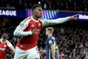 能否克服？加布里埃爾出場時阿森納的英超勝率64%，缺席時僅為40%