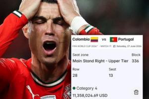 FIFA官方平臺有一張世界杯哥倫比亞vs葡萄牙門票，售價1100萬美元