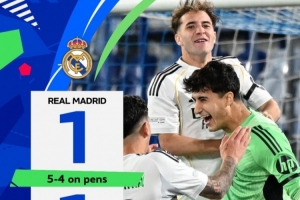 青年歐冠半決賽皇馬點(diǎn)球大戰(zhàn)擊敗巴黎，決賽將對(duì)陣布魯日