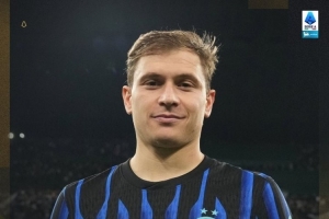 爆射建功！意甲官方：中場(chǎng)巴雷拉當(dāng)選國(guó)米vs卡利亞里全場(chǎng)MVP