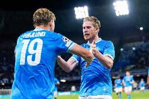 意天空預(yù)測(cè)那不勒斯vs拉齊奧首發(fā)：德布勞內(nèi)領(lǐng)銜，麥克托米奈首發(fā)