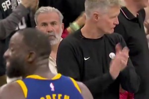 被吹了隔扣后，格林得意的小表情，文班都快被氣哭了.....