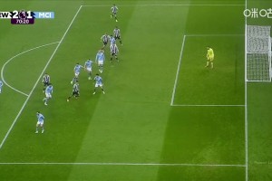 巴恩斯亂戰(zhàn)破門(mén)，紐卡再次領(lǐng)先曼城！徐陽(yáng)：吉馬良斯有越位嫌疑